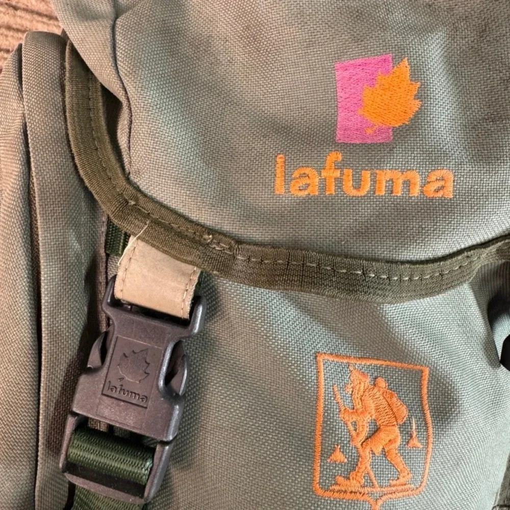 Lafuma Vintage Hiking Backpack Olive Green Daypack Outdoor Rucksack